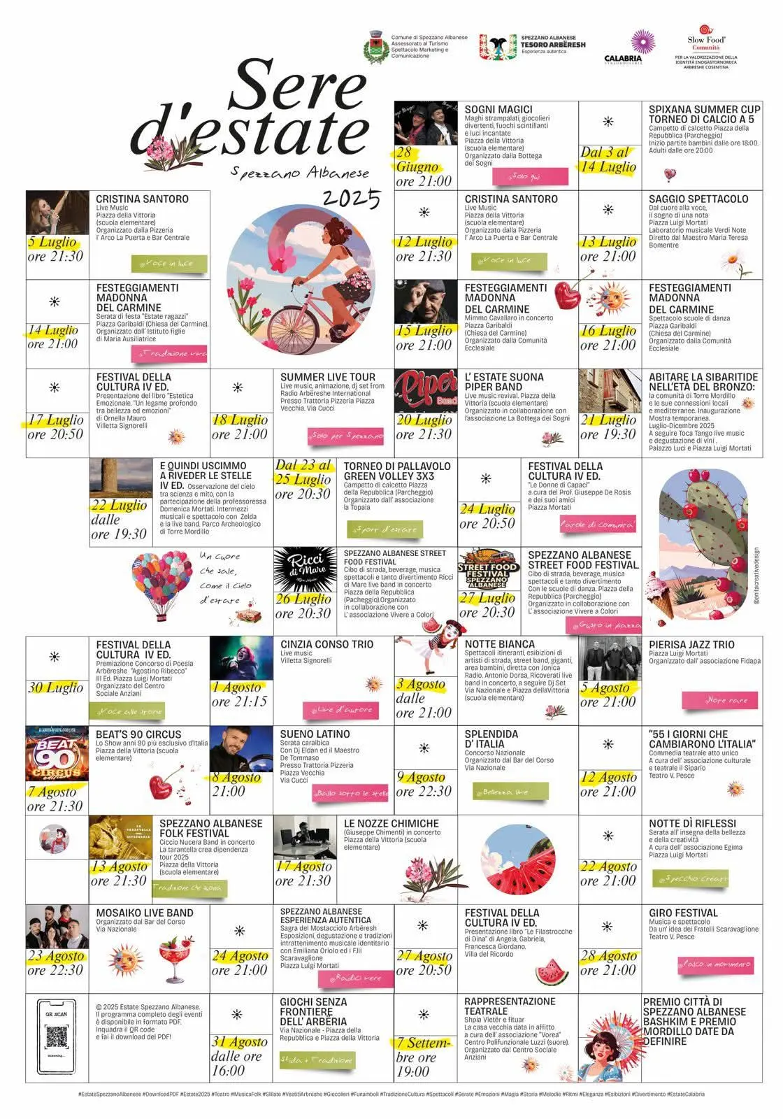 Calendario eventi Estate a Spezzano Albanese