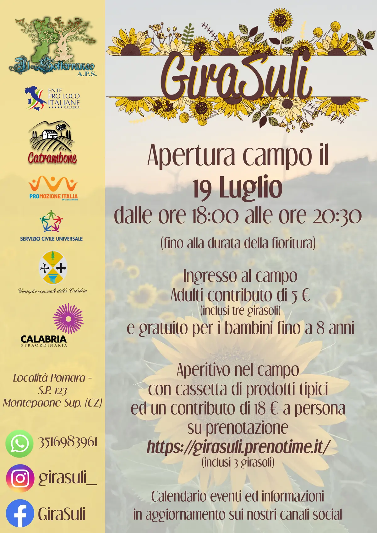 Locandina evento Girasuli