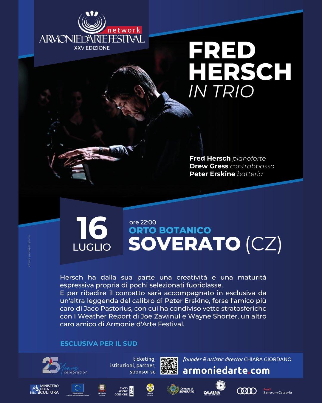 Locandina evento Fred Hersch