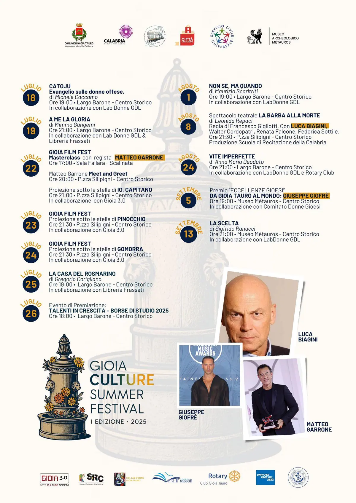 Locandina evento Gioia Culture Summer Festival