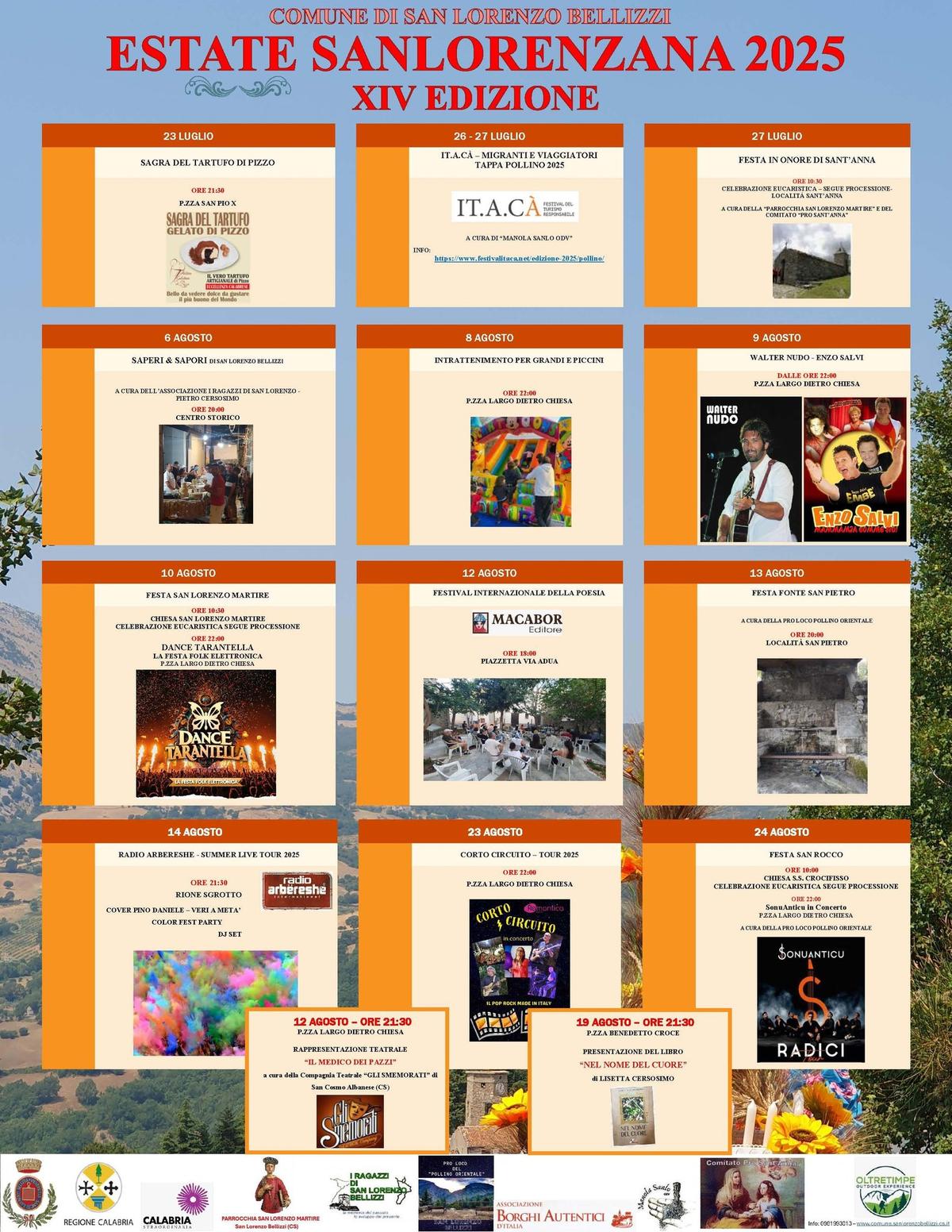 Calendario eventi Estate a San Lorenzo Bellizzi