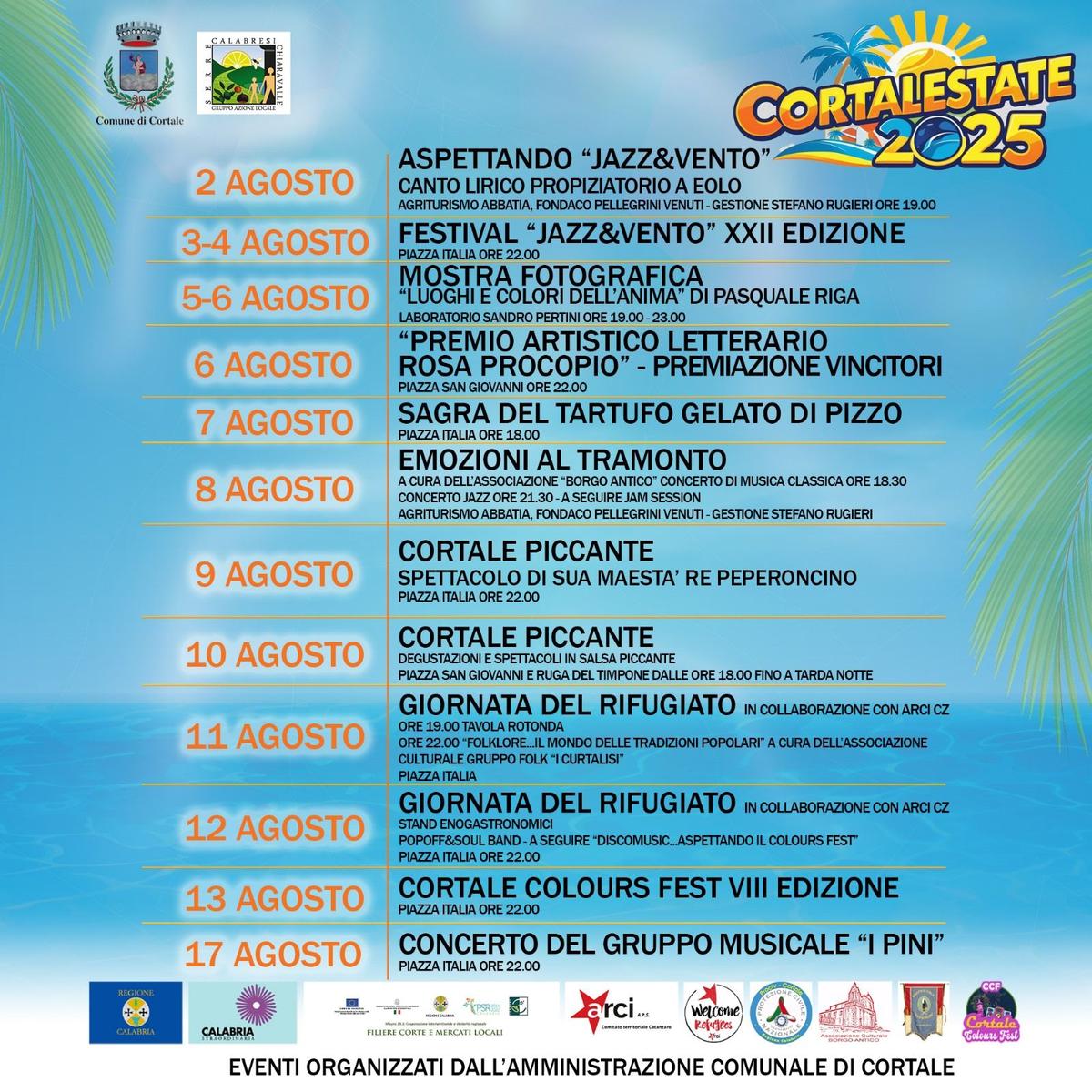 Calendario eventi Estate a Cortale