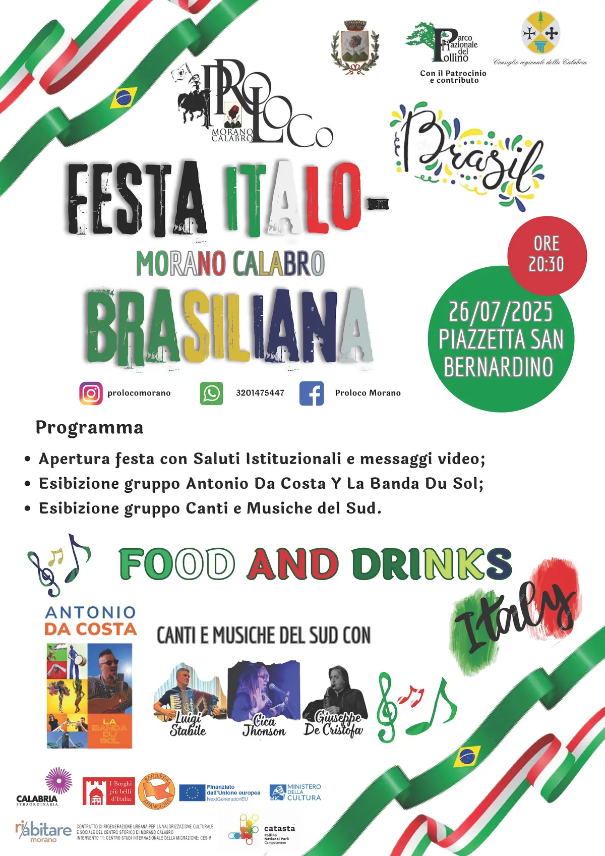 Locandina evento Festa Italo Brasiliana