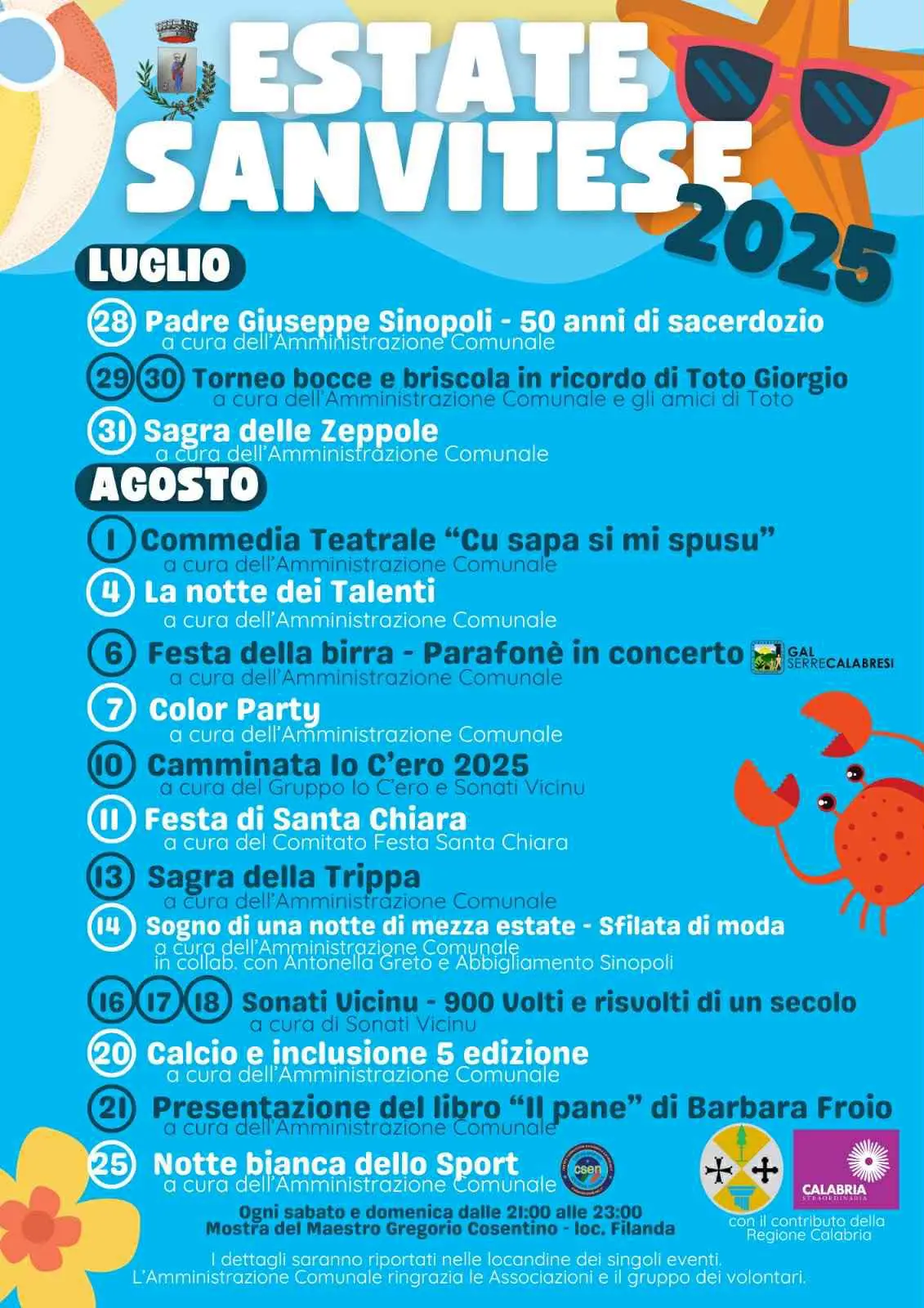 Calendario eventi Estate a San Vito sullo Ionio