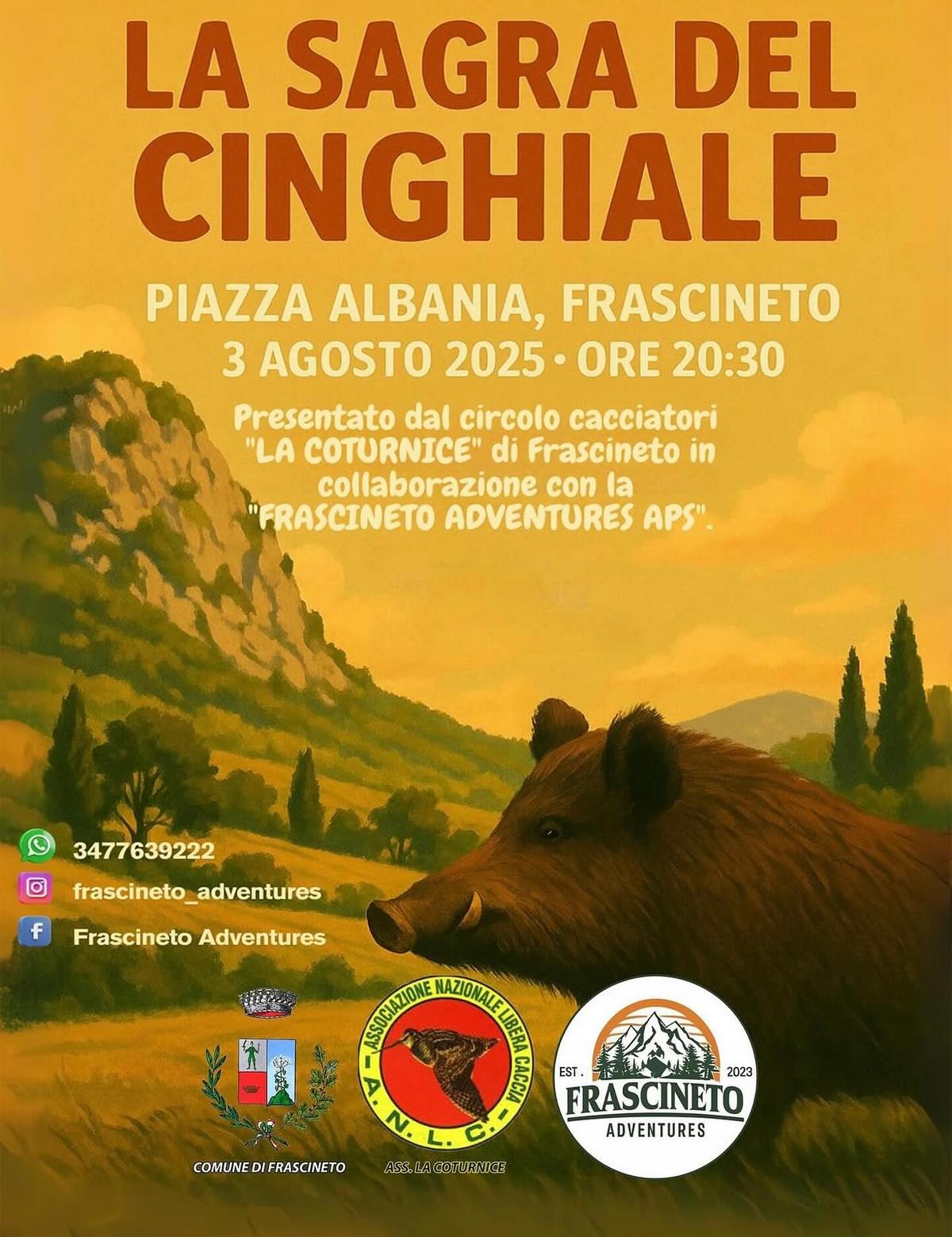 Locandina della sagra del cinghiale