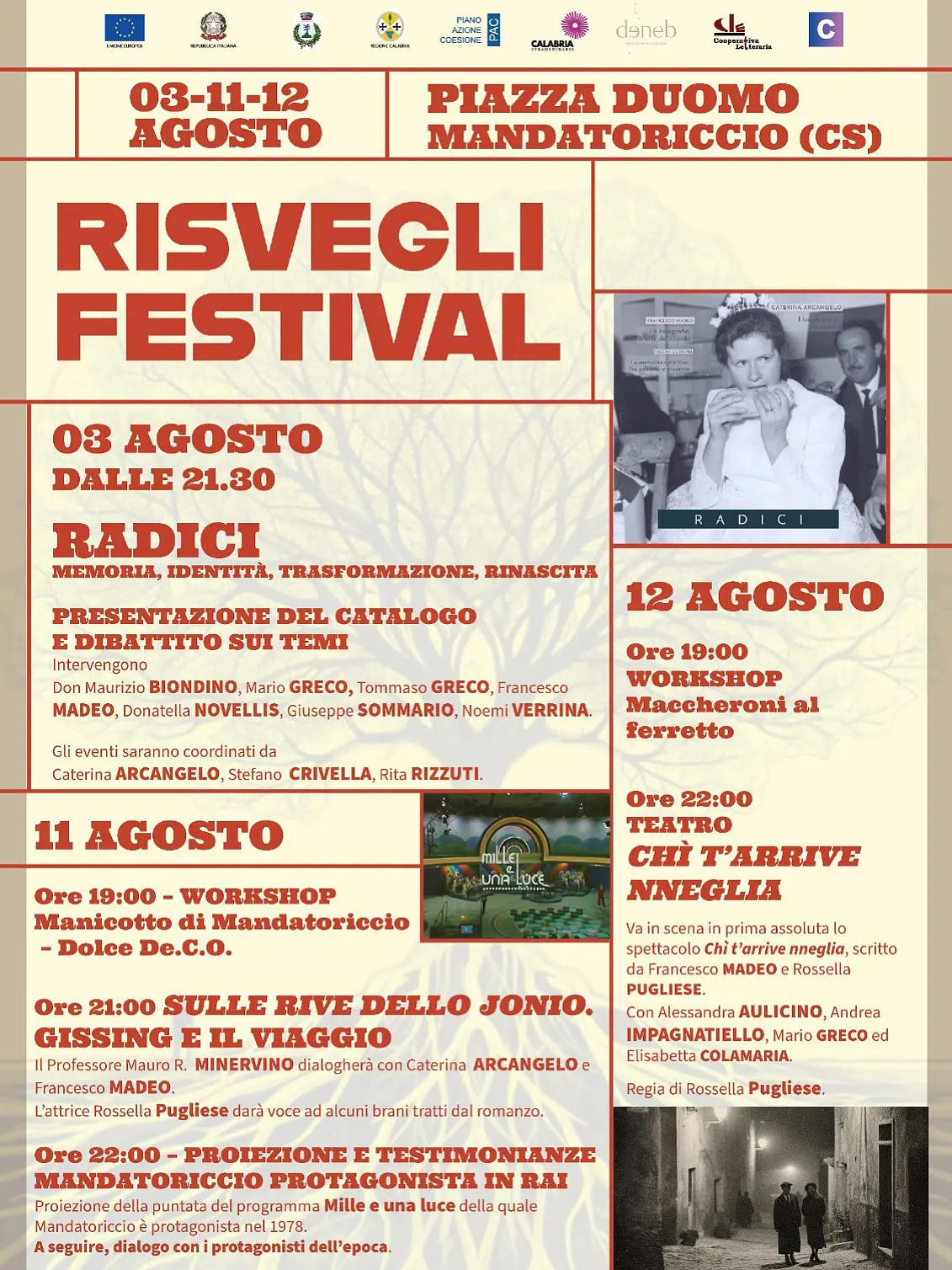 Locandina evento festival Risvegli a Mandatoriccio