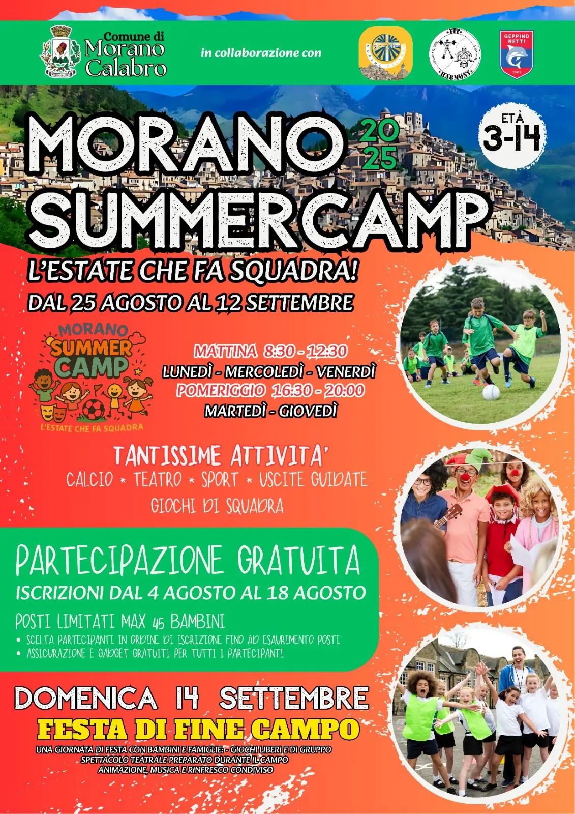 Locandina Morano Summer Camp