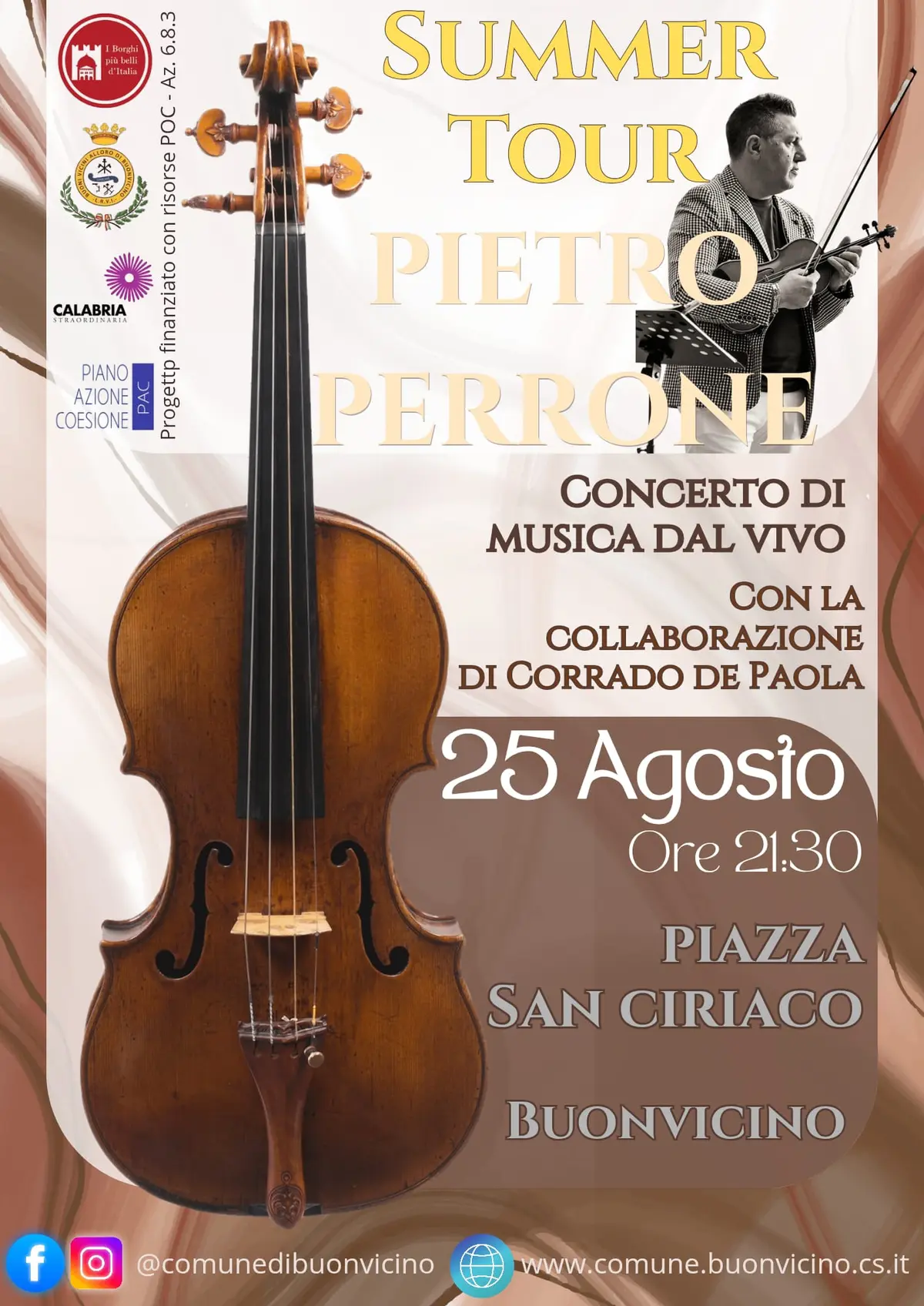 Locandina evento Pietro Perrone in concerto
