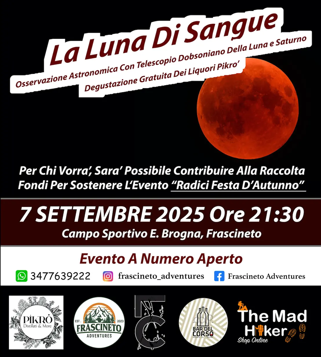 Locandina evento Luna di sangue