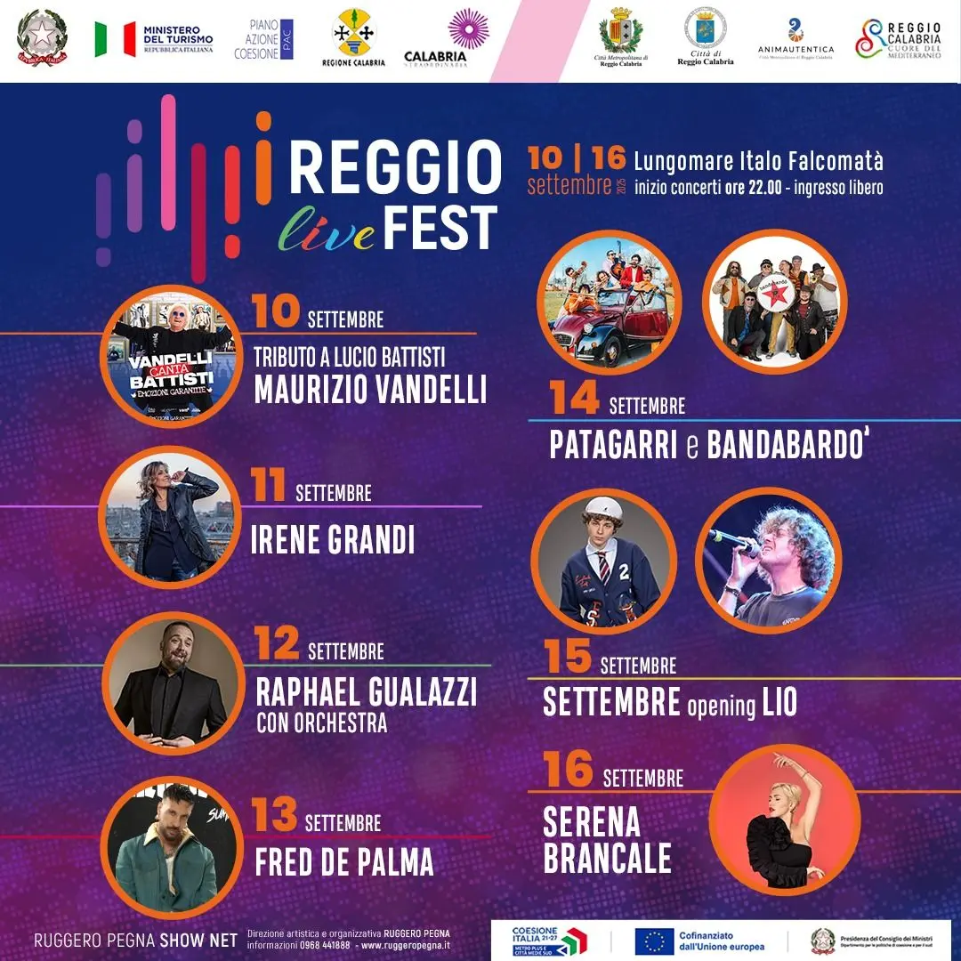 Locandina evento Reggio Live Fest