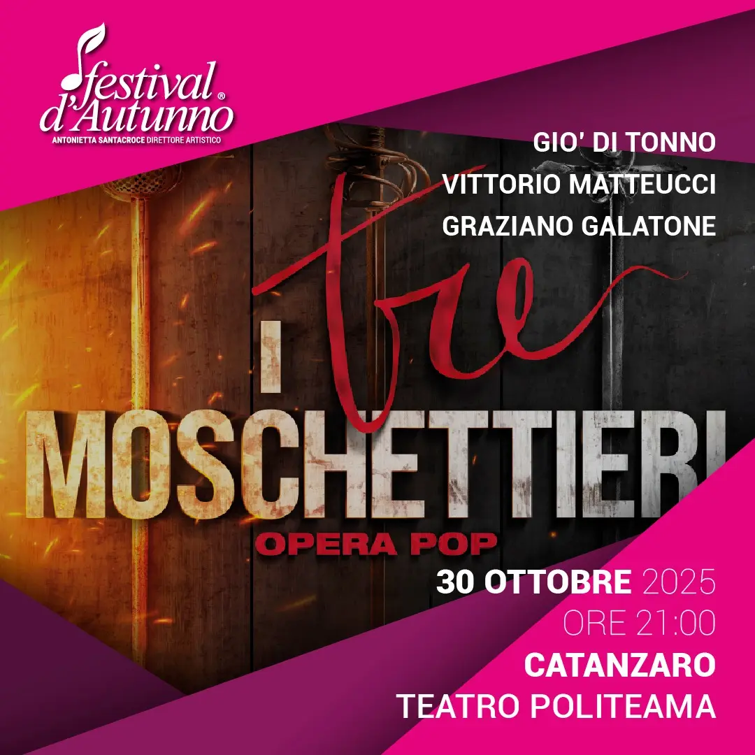 Locandina evento i tre moschettieri