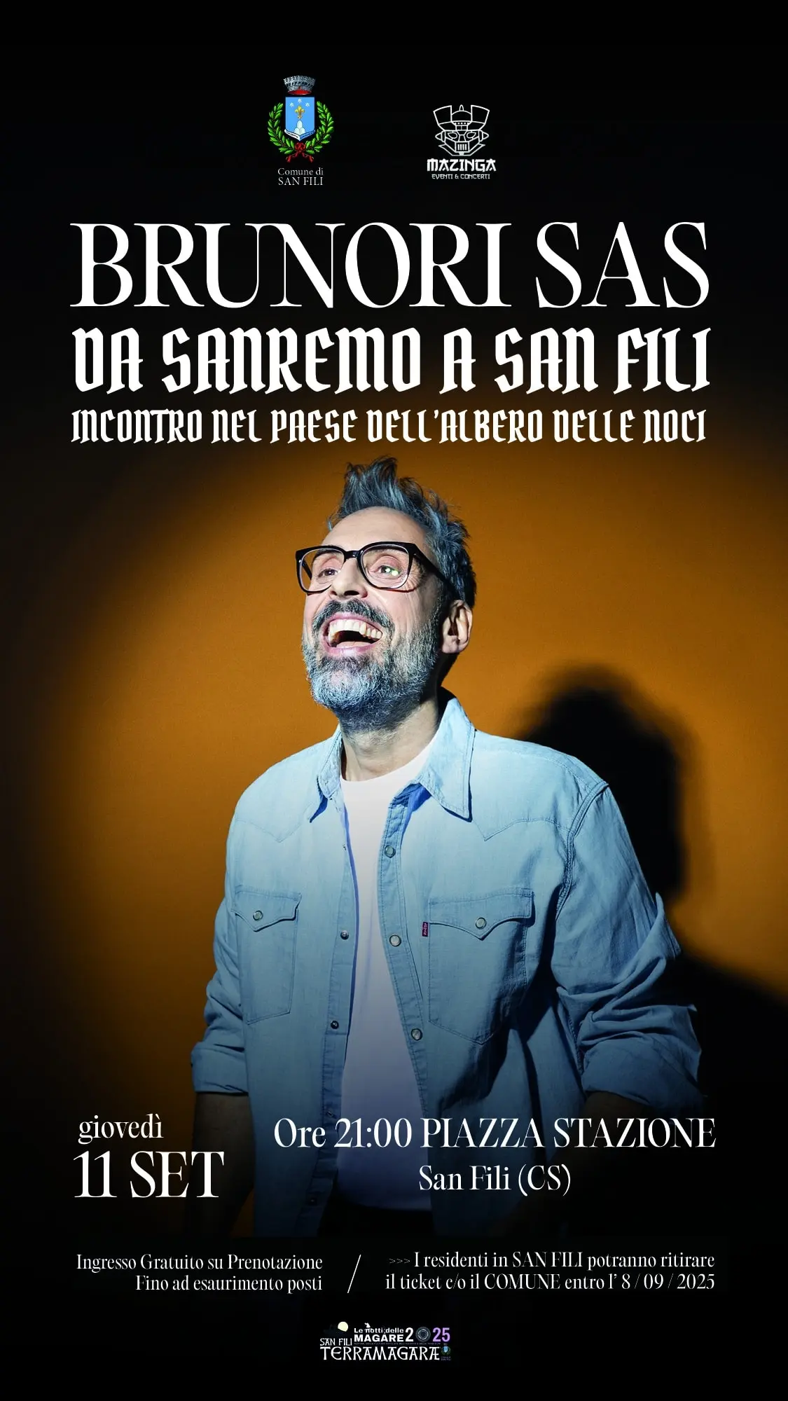 Locandina concerto Brunori Sas