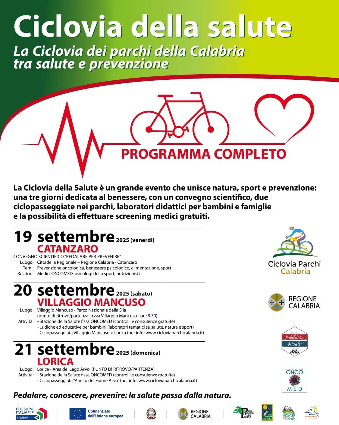 Locandina evento Ciclovia della salute