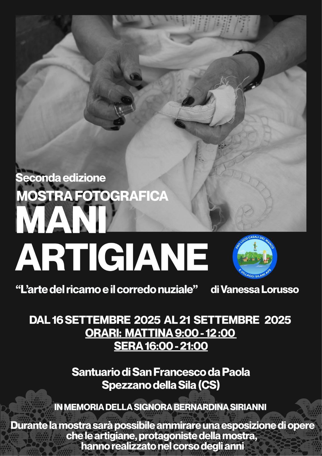 Locandina mostra Mani artigiane