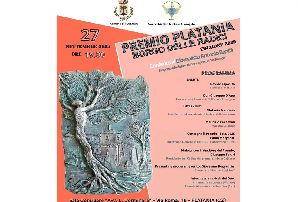 Locandina evento Premio Platania