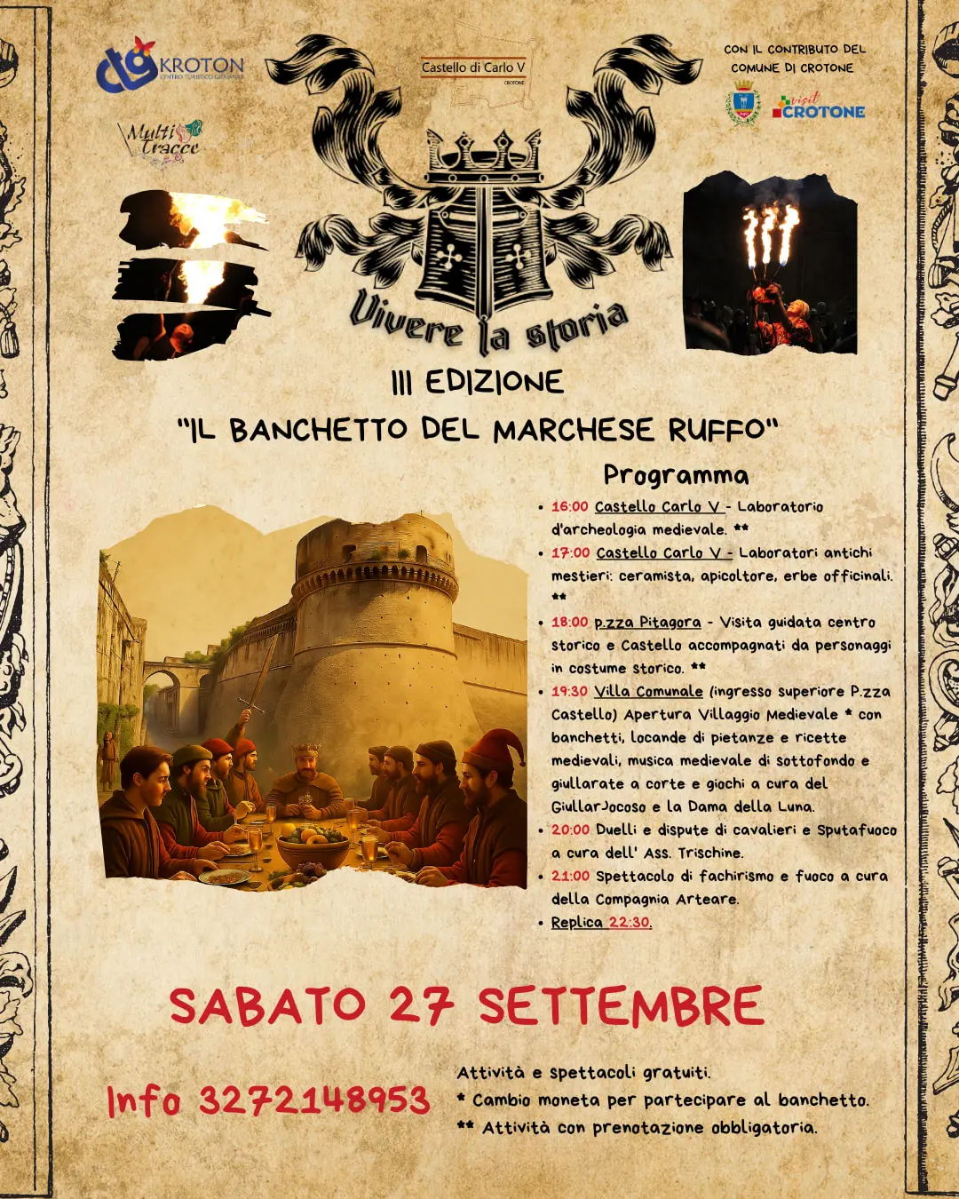 Locandina evento Il Banchetto del Marchese Ruffo