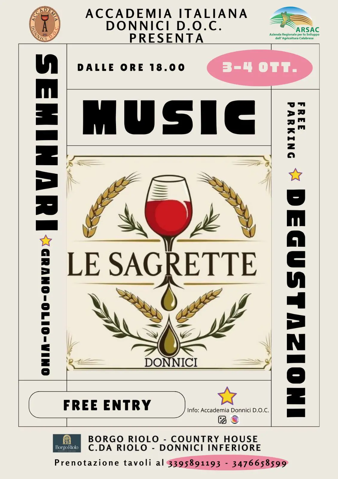 Locandina evento Le sagrette