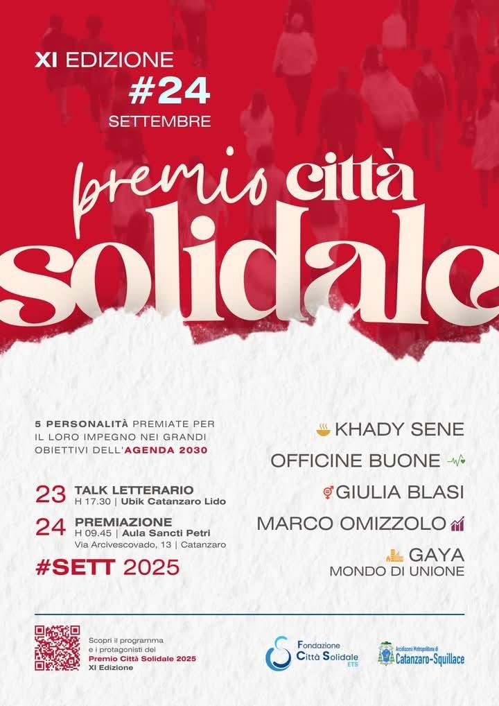 Locandina evento Premio Città Solidale