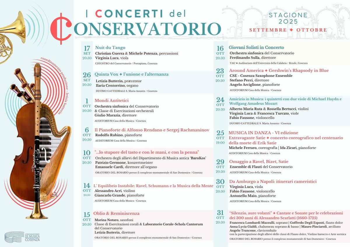 Locandina evento I Concerti del Conservatorio