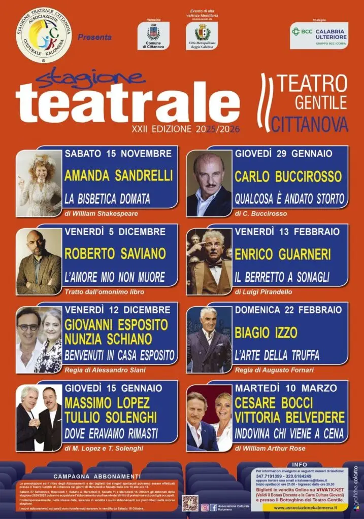 Locandina evento Teatro Gentile - Stagione Teatrale