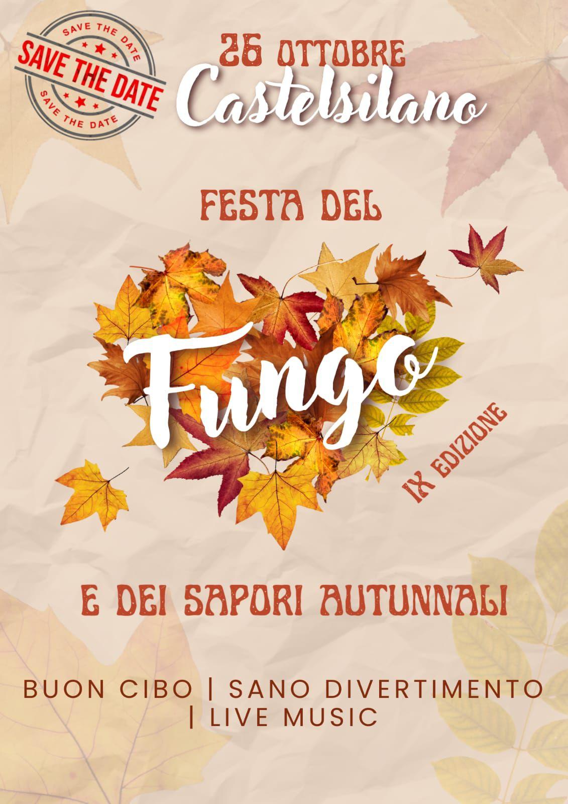 Locandina evento Festa del fungo Castelsilano