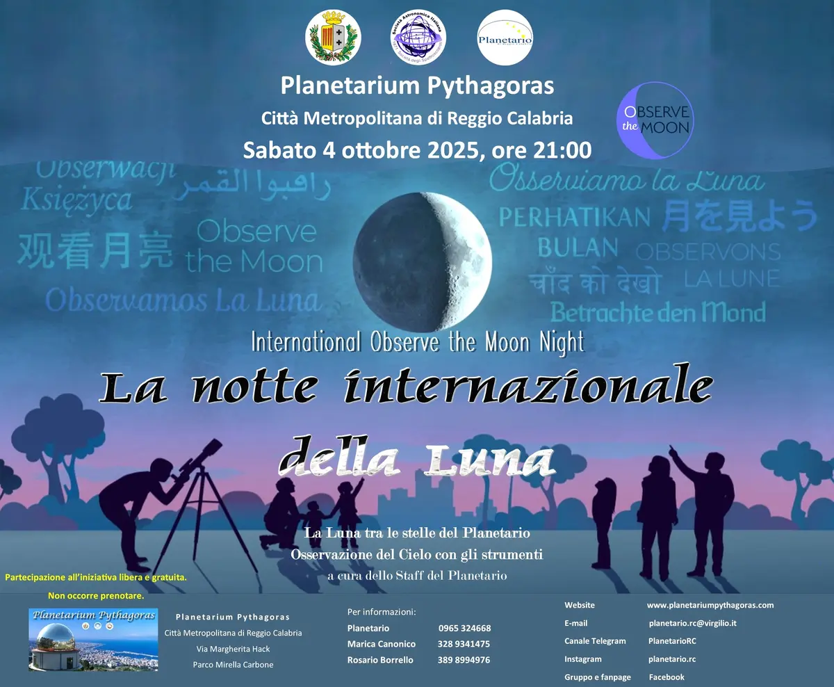 Locandina evento Notte internazionale della Luna