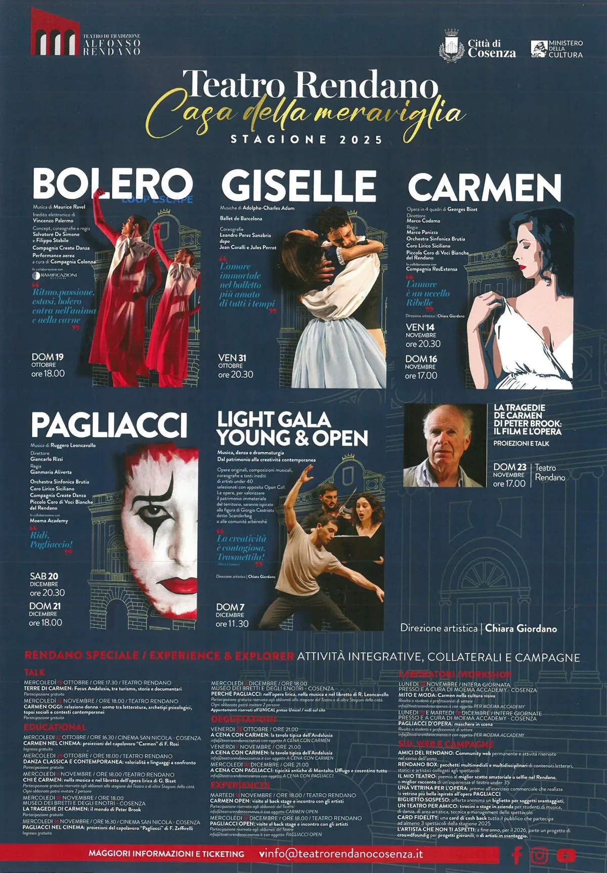 Locandina evento Teatro rendano casa della meraviglia