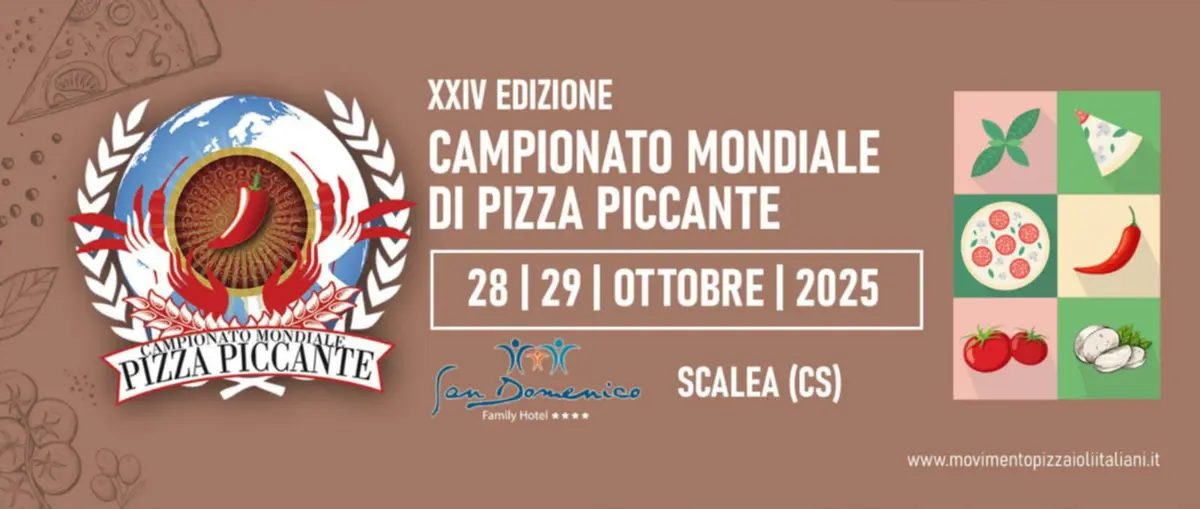 Locandina evento Campionato Mondiale di Pizza Piccante