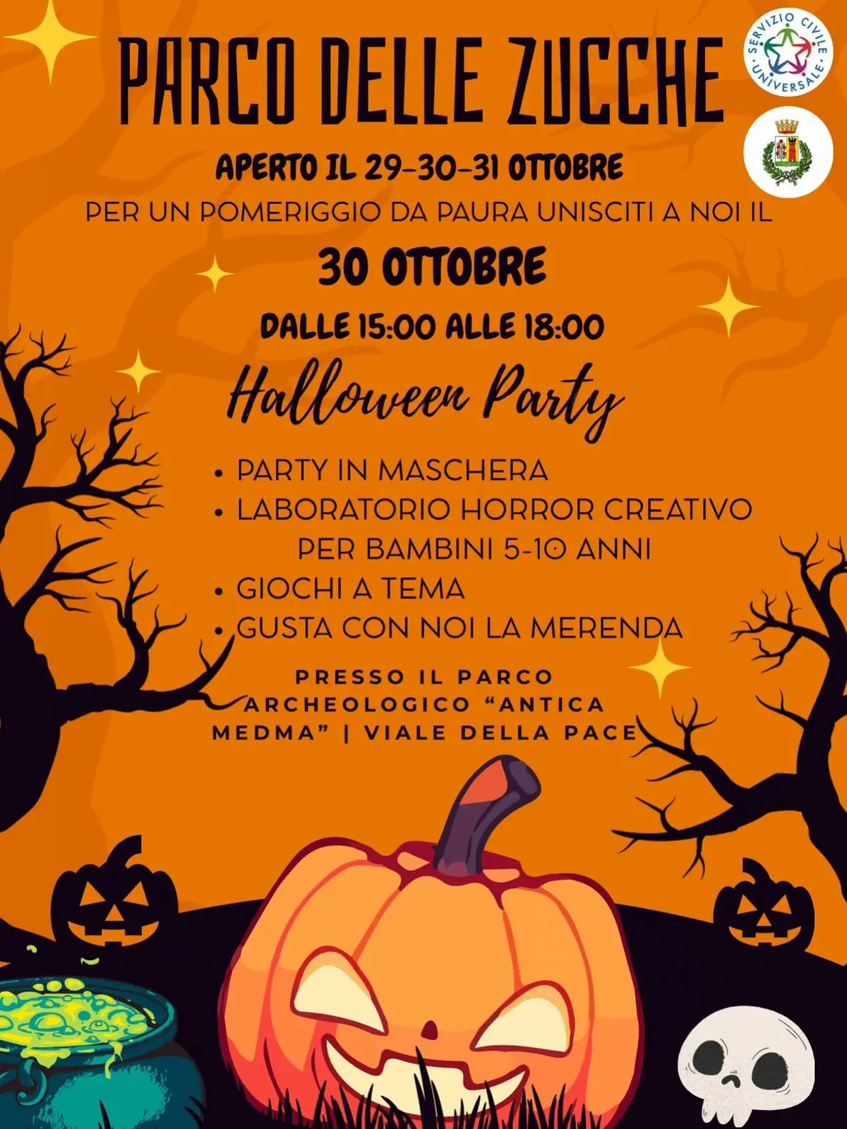 Locandina evento Parco delle zucche