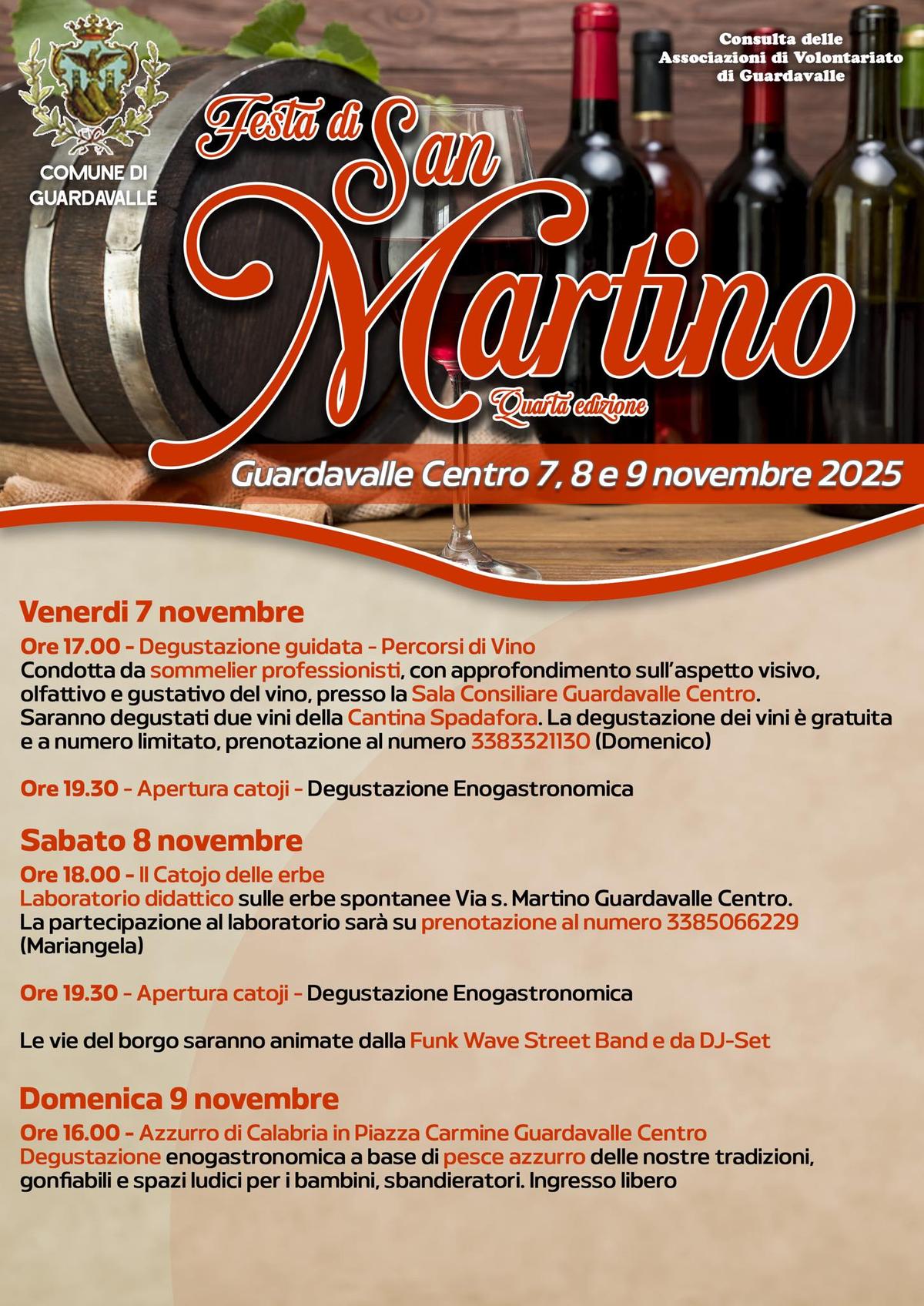 Locandina evento Festa di San martino Guardavalle