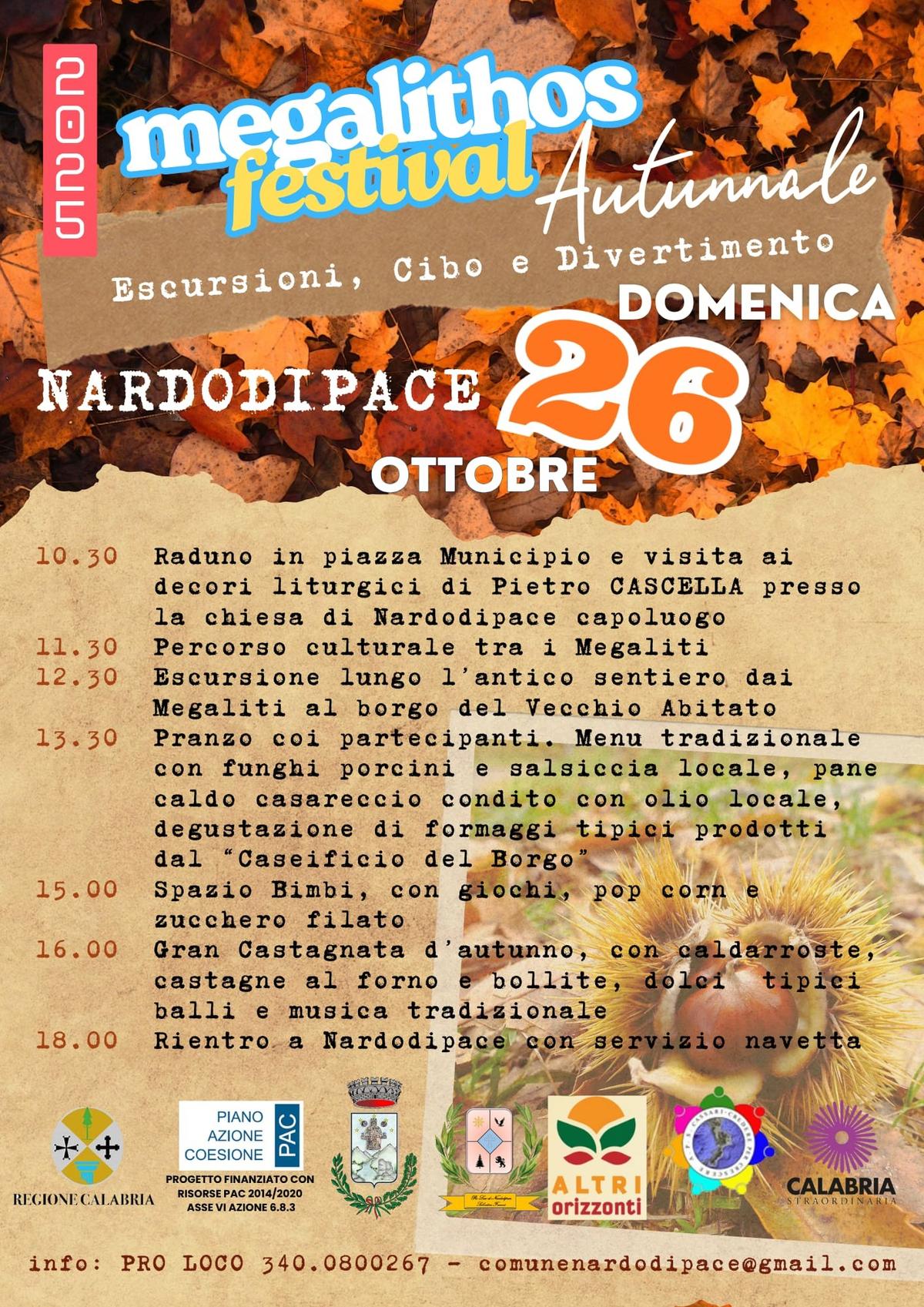 Locandina evento Megalithos Festival Autunnale