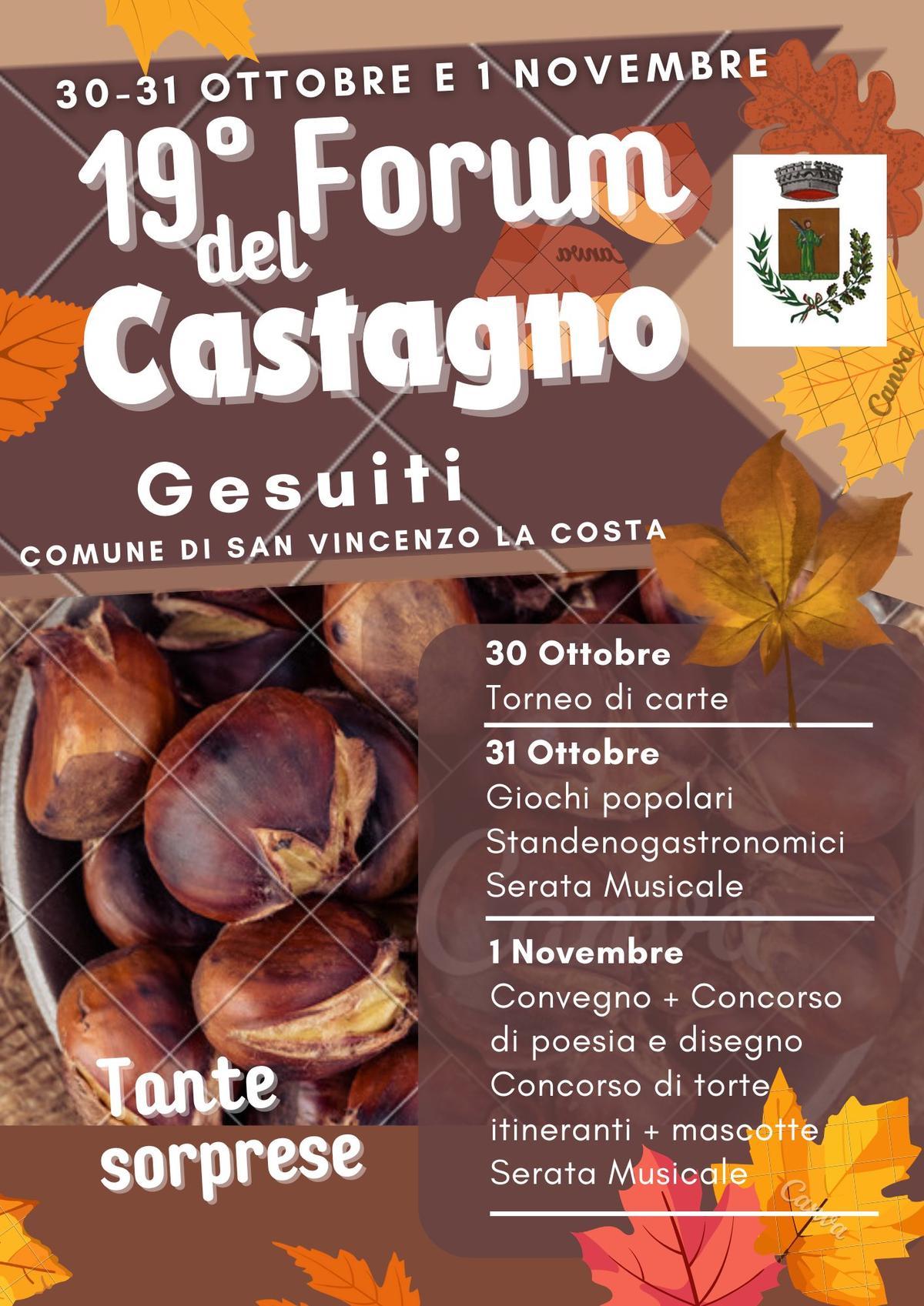 Locandina evento Forum del Castagno