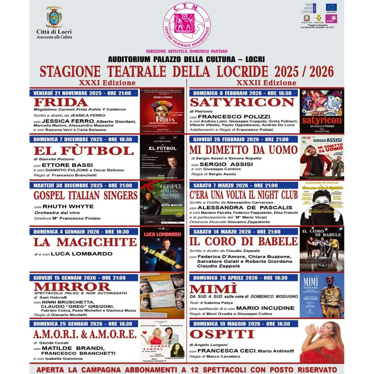Locandina evento Stagione teatrale della Locride