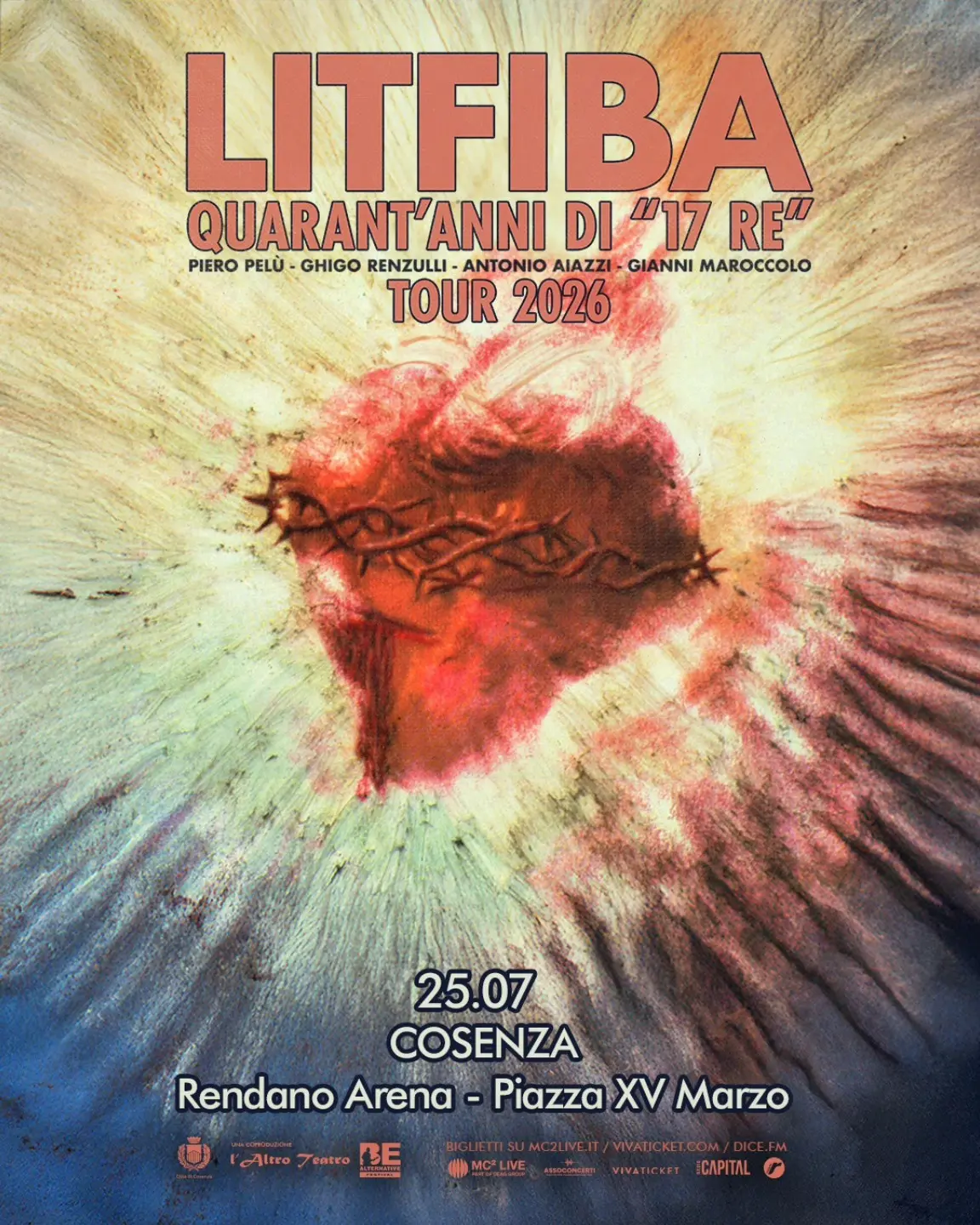 Locandina concerto Litfiba Cosenza