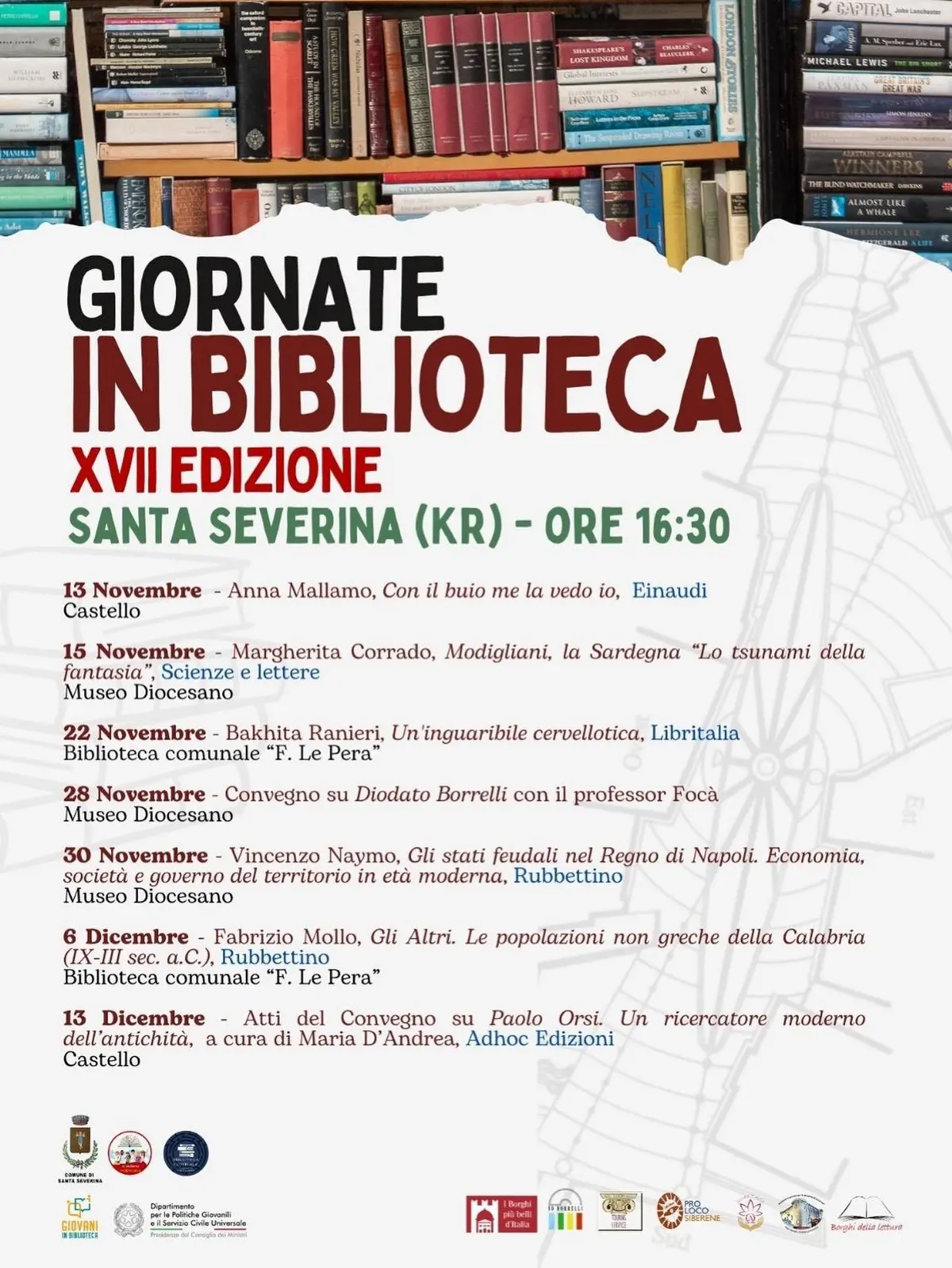 Locandina eventi Giornate in biblioteca