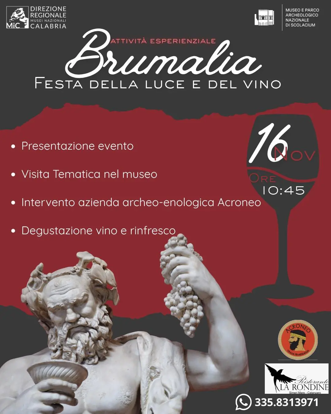Locandina evento Brumalia