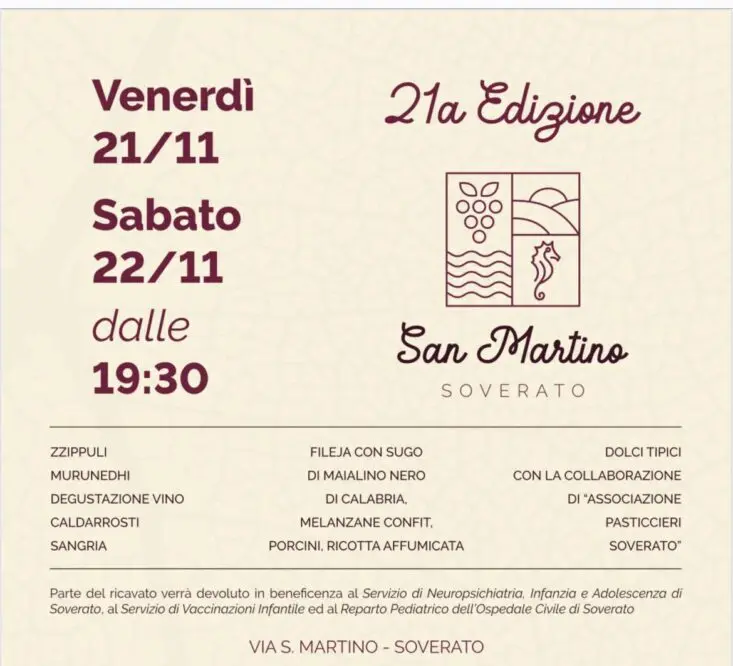 Locandina evento Festa di San Martino Soverato