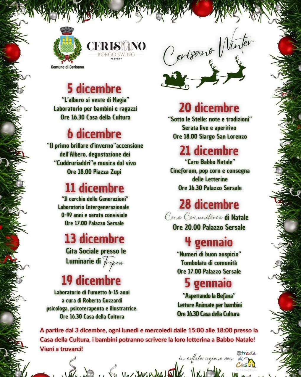Locandina evento Natale a Cerisano