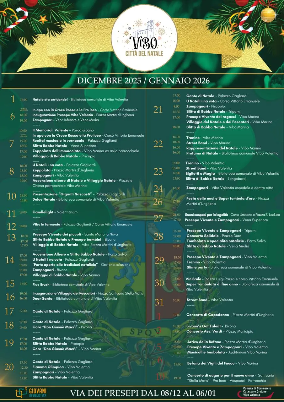 Locandina evento Natale a Vibo Valentia