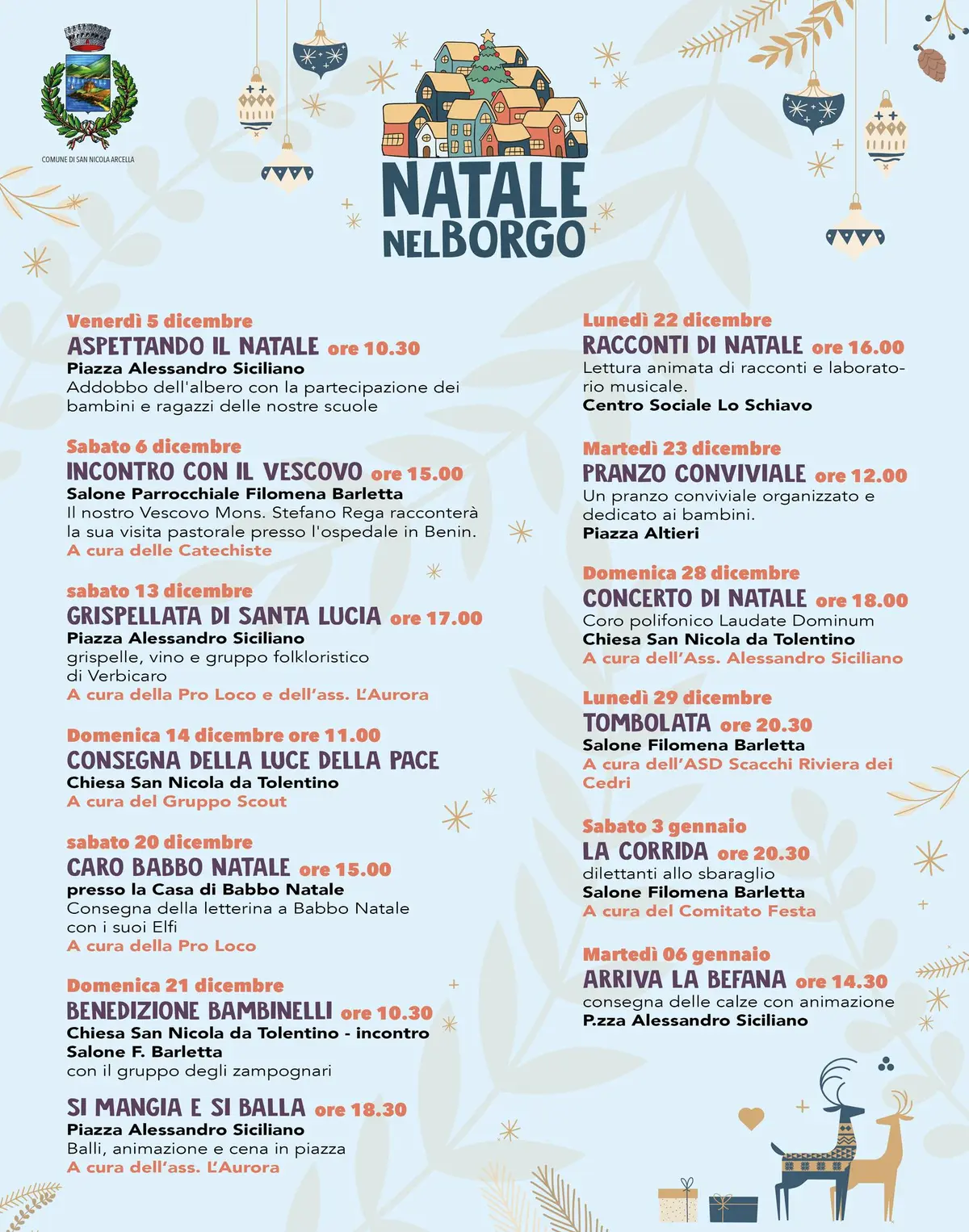 Locandina evento Natale a San Nicola Arcella
