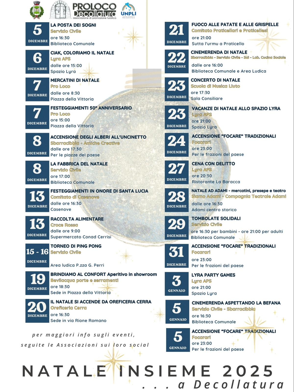 Locandina evento Natale a Decollatura