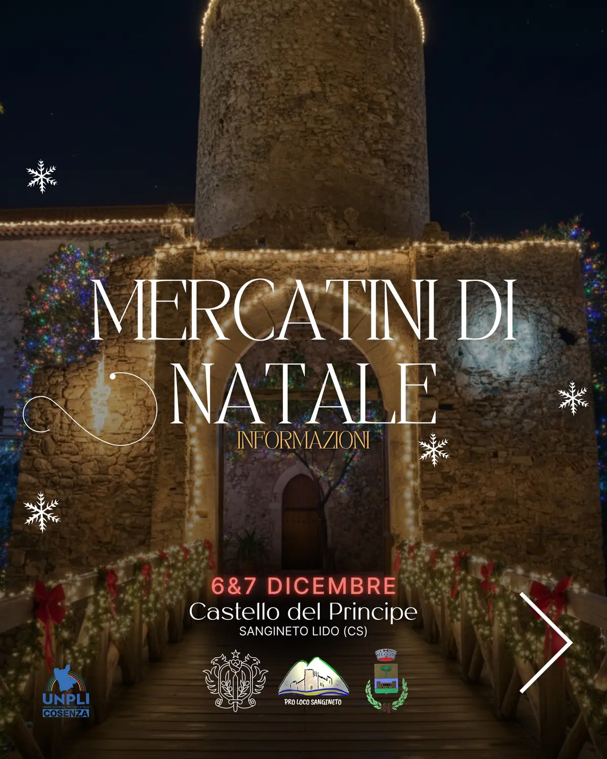 Locandina evento Mercatini di Natale Sangineto