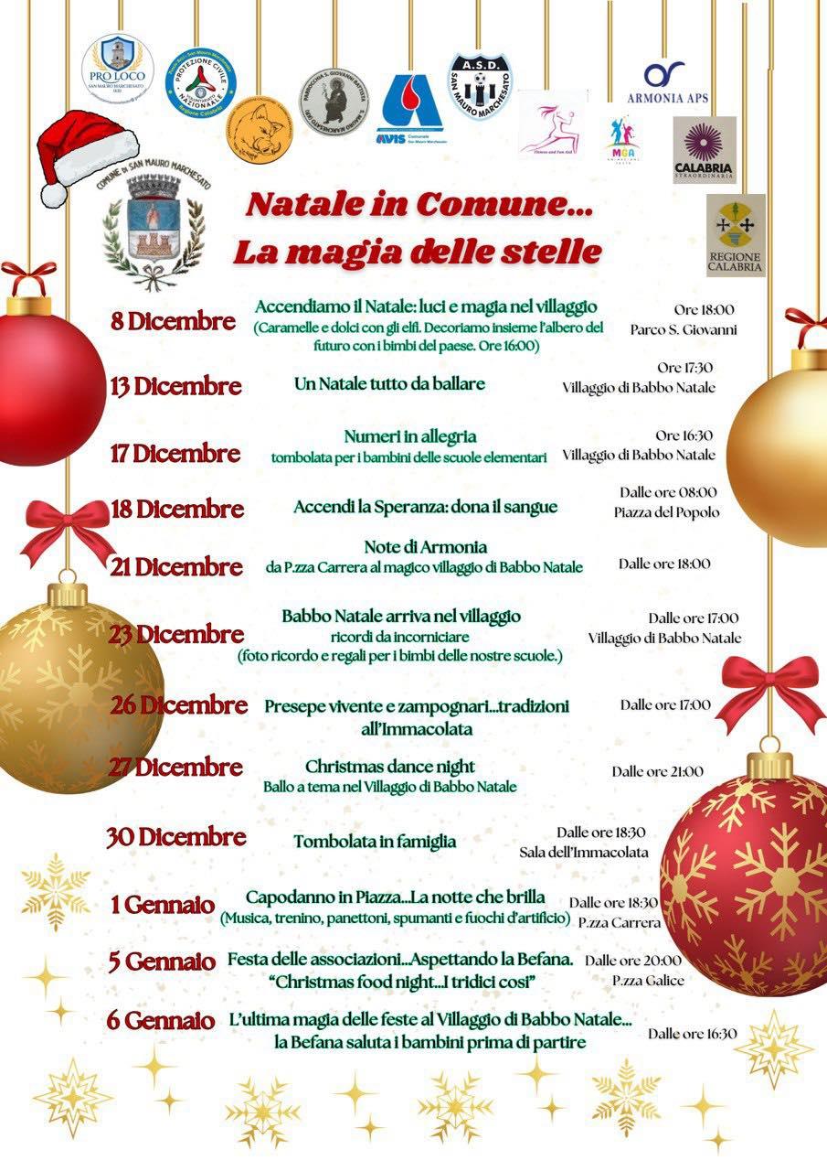 Locandina evento Natale a San Mauro Marchesato