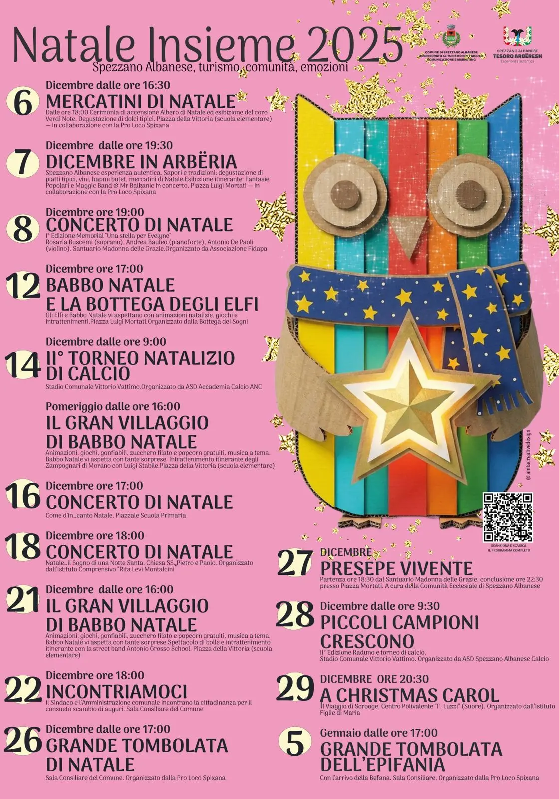 Locandina evento Natale a Spezzano Albanese