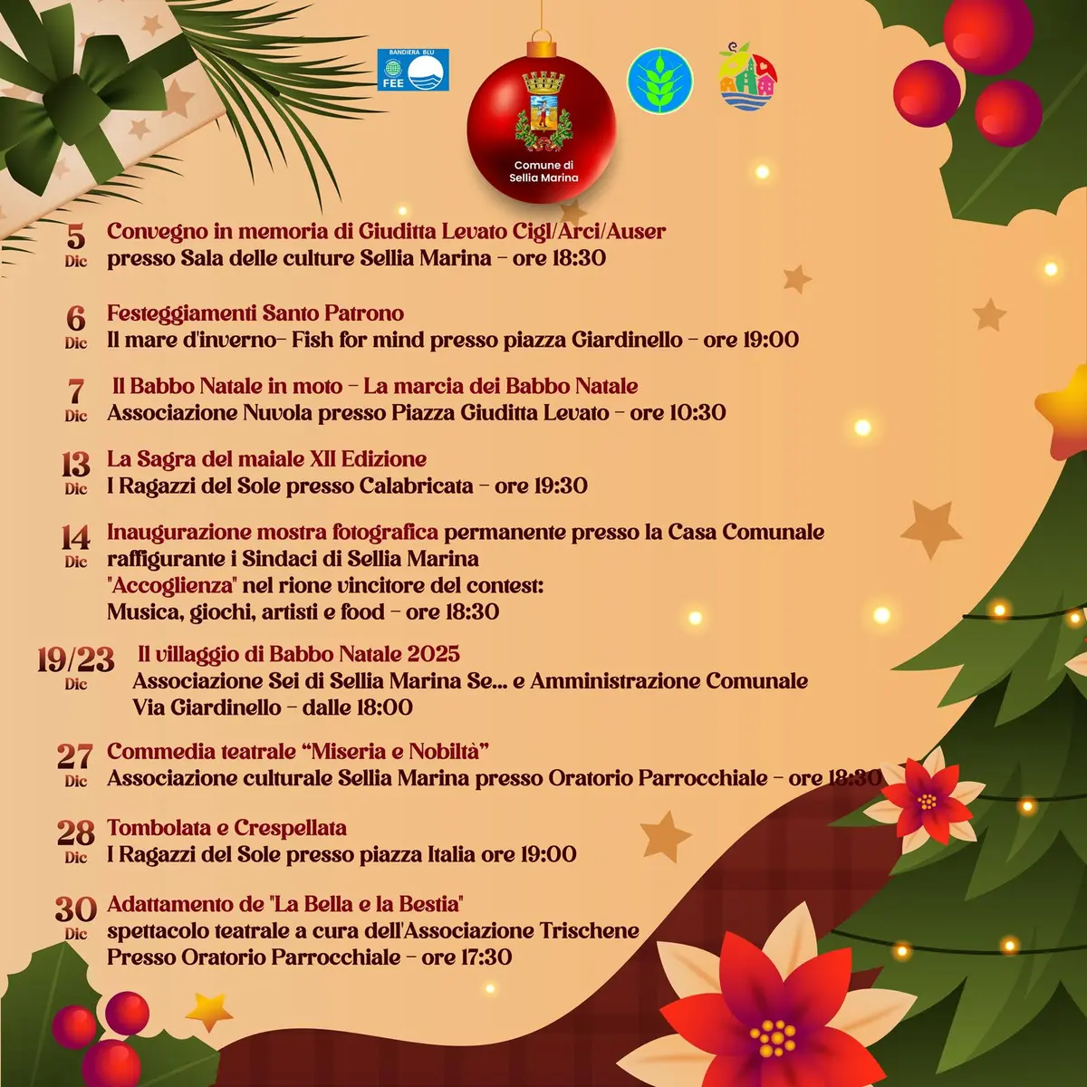 Locandina evento Natale a Sellia Marina