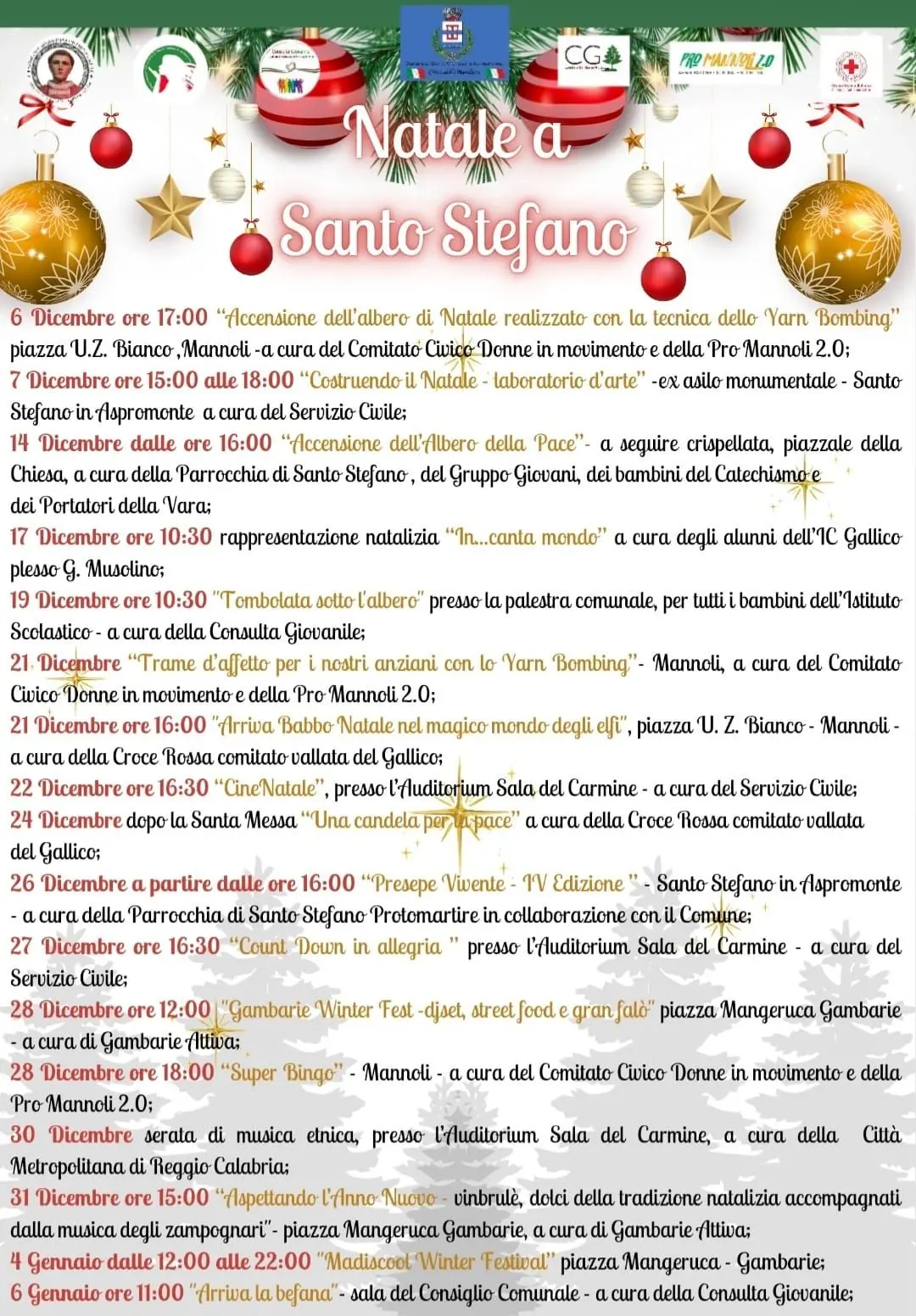 Locandina evento Natale a Santo Stefano in Aspromonte