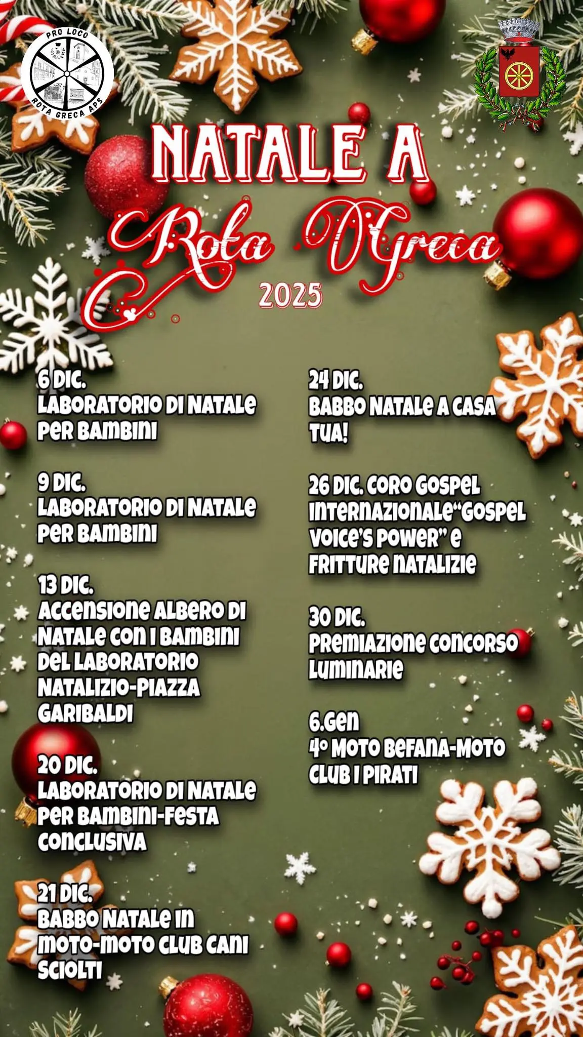 Locandina evento Natale a Rota Greca