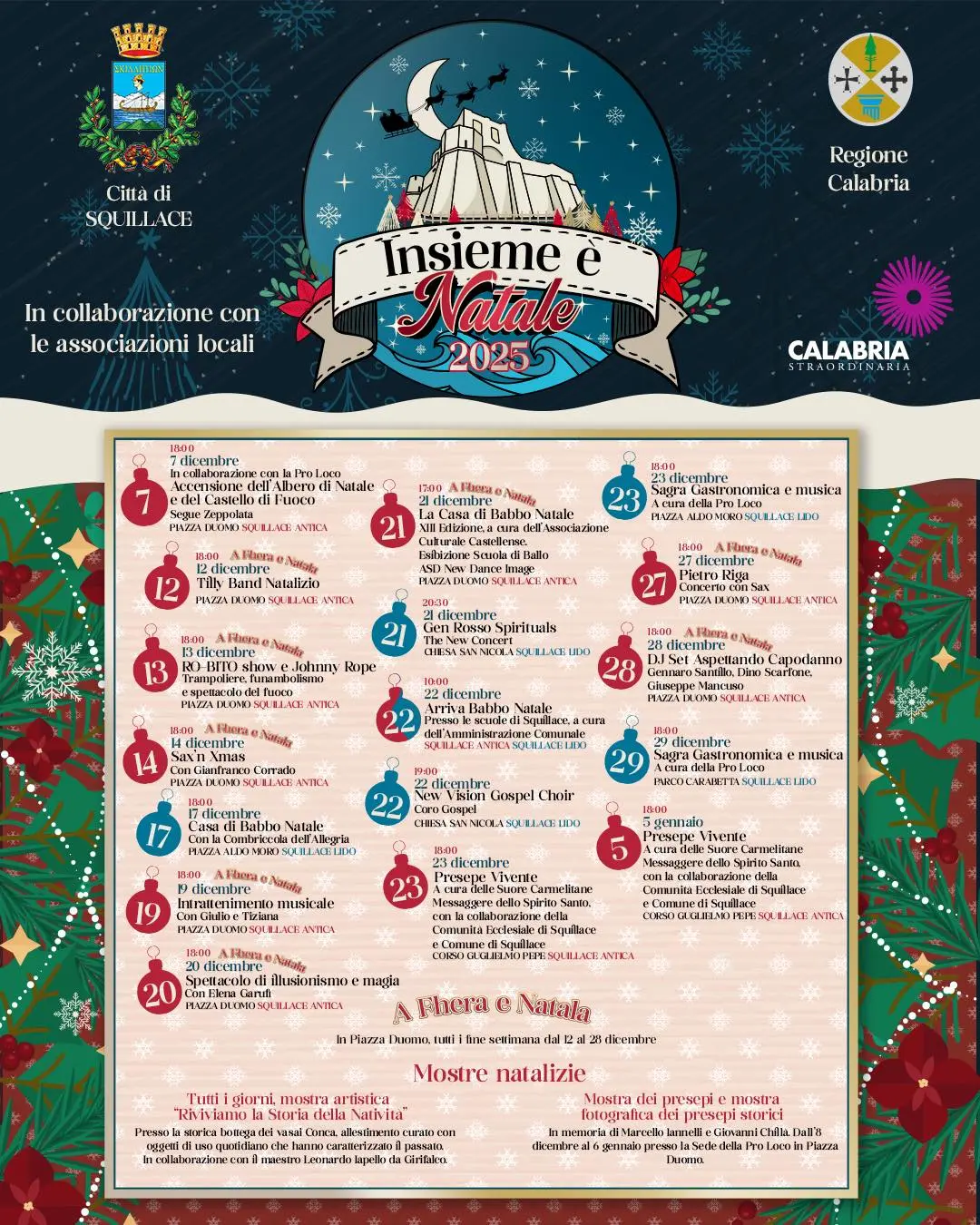 Locandina evento Natale a Squillace