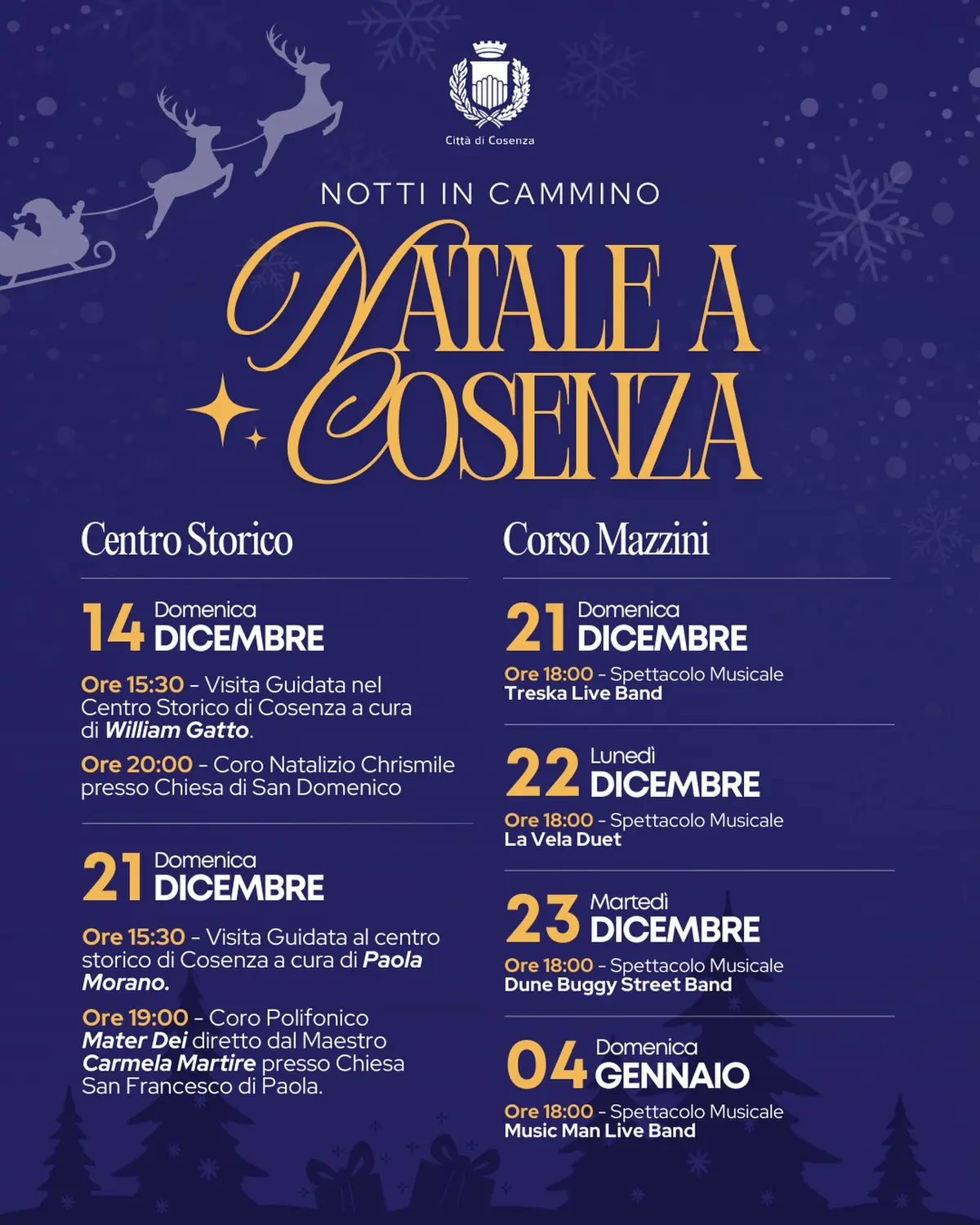 Locandina evento Notti in cammino