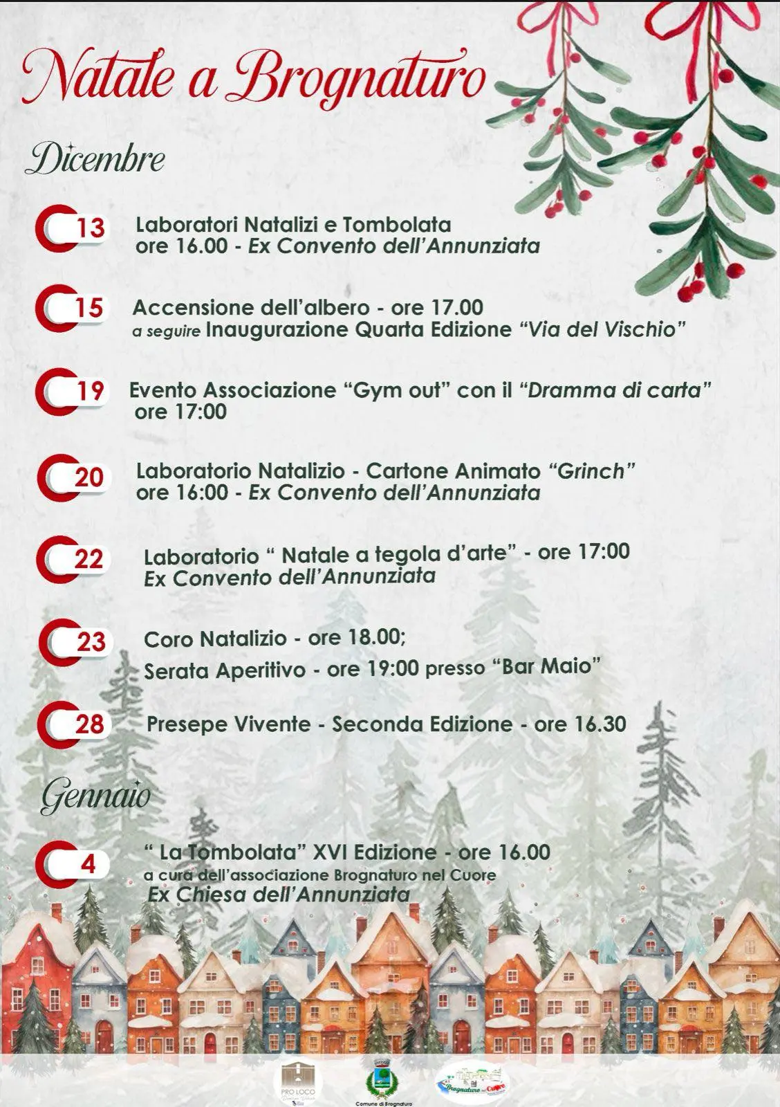 Locandina evento Natale a Brognaturo